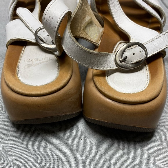 Dansko White Lolita Strappy Leather Chunky Sandals | Size EU 41 |EUC - Picture 6 of 7